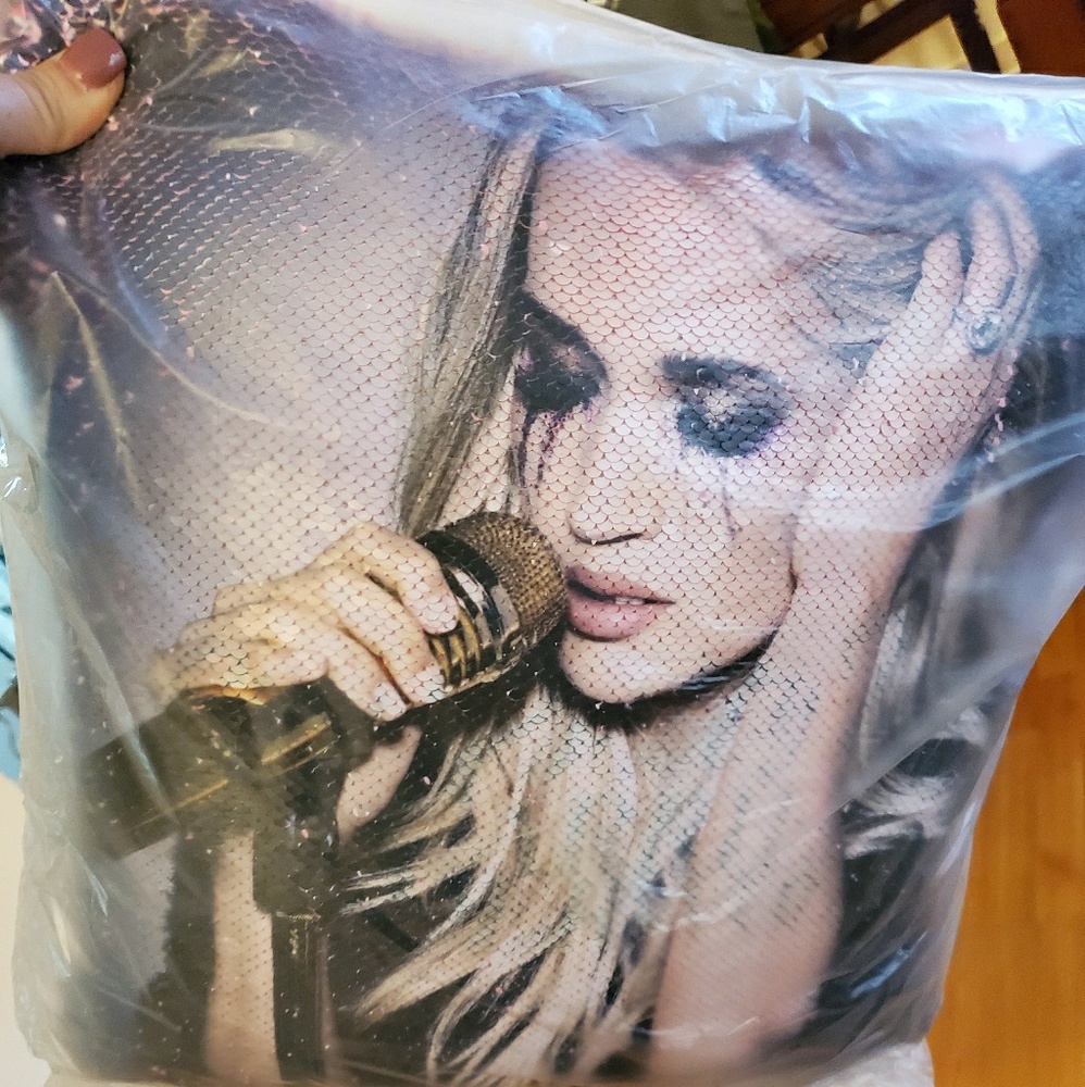 Carrie Underwood sequined pillow